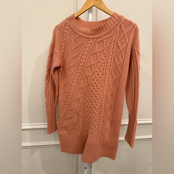 Jcrew Wool Pink Cable Knit Sweater - Picture 1 of 6